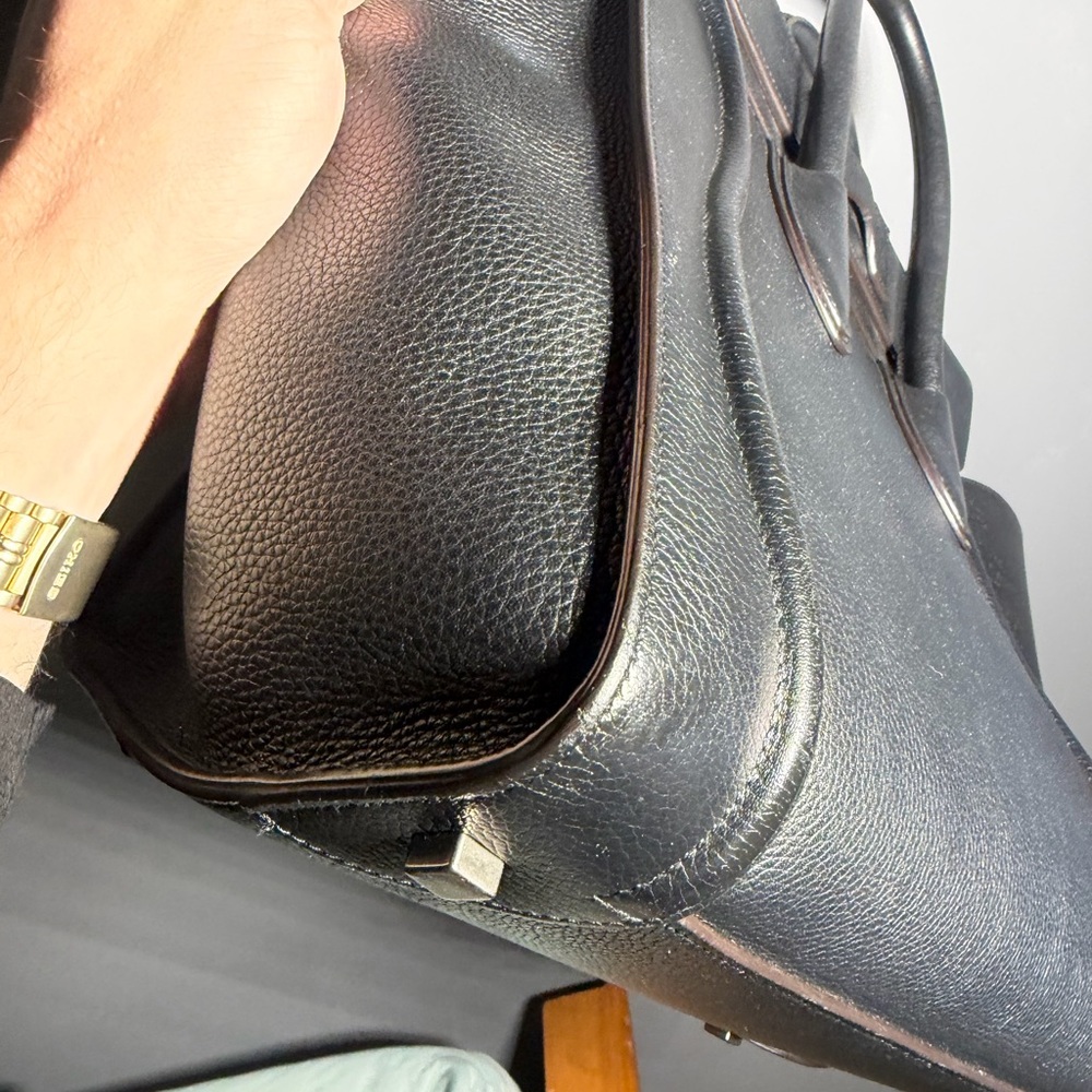 Celine Mini Luggage Drummed Leather Black Tote - Picture 8 of 16